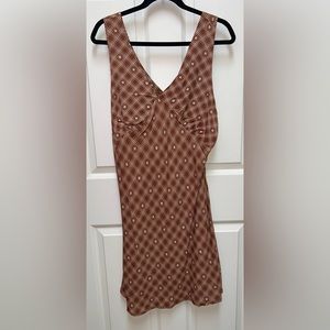 🤎 NWT! Brown Hatch Floral Summer Dress